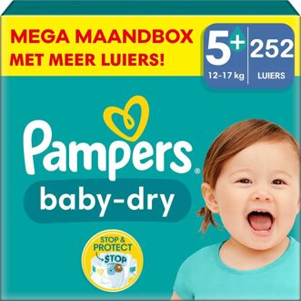 Pampers Baby Dry - Maat 5+ - Mega Maandbox - 252 stuks - 12/17KG
