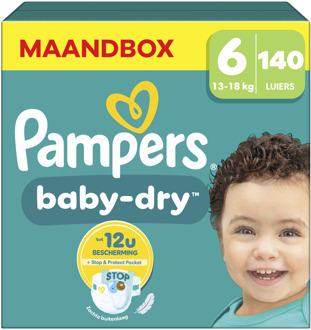 Pampers Baby Dry - Maat 6 - Maandbox- 140 luiers - 13/18 KG