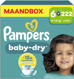 Pampers Baby Dry - Maat 6+ - Maandbox - 222 Luiers