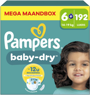 Pampers Baby Dry - Maat 6+ - Mega Maandbox - 192 Luiers