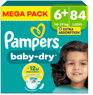 Pampers Baby Dry - Maat 6+ - Mega Pack - 84 luiers - 14/19KG