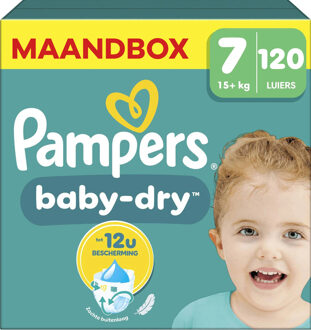Pampers Baby Dry - Maat 7 - Maandbox - 120 stuks - 15+ KG