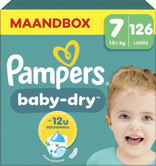 Pampers Baby Dry - Maat 7 - Maandbox - 126 stuks - 15+ KG