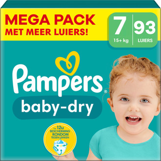 Pampers Baby Dry - Maat 7 - Mega Pack - 93 stuks - 15+ KG