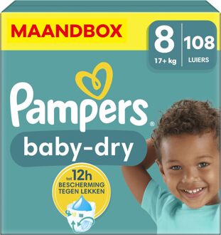 Pampers Baby Dry - Maat 8 - Maandbox - 108 luiers - 17+ KG