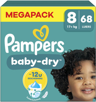 Pampers Baby Dry - Maat 8 - Mega Pack - 68 Stuks - 17+ KG