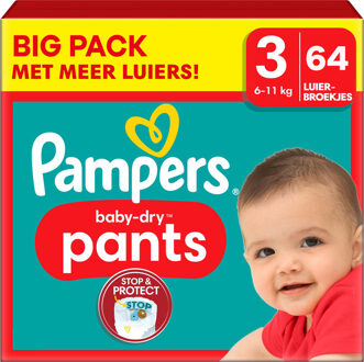 Pampers Baby Dry Pants - Maat 3 - Big Pack - 64 luierbroekjes