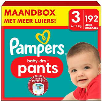 Pampers Baby Dry Pants - Maat 3 - Maandbox - 192 luierbroekjes