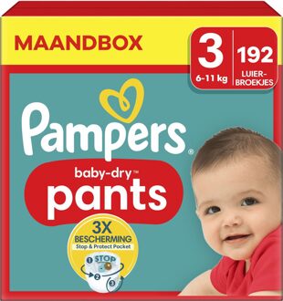 Pampers Baby Dry Pants - Maat 3 - Maandbox - 192 luierbroekjes