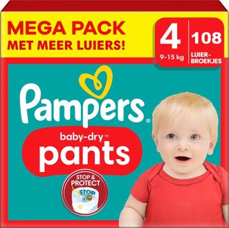 Pampers Baby Dry Pants Maat 4 - 108 Luierbroekjes
