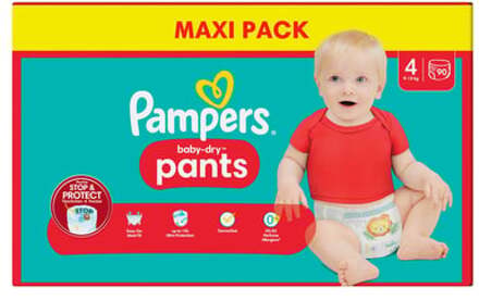 Pampers Baby-Dry Pants, maat 4 Maxi 9-15 kg, Maxi Pack (1 x 90 Pants) - 8
