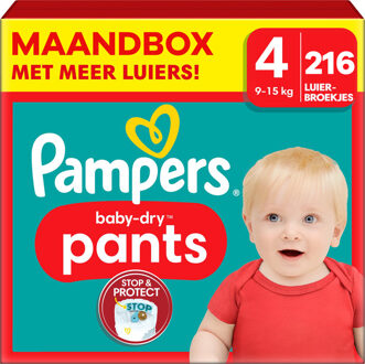 Pampers Baby Dry Pants - Maat 4 - Mega Pack - 216 stuks - 9/15 KG