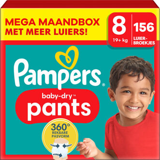 Pampers Baby Dry Pants - Maat 8 - Mega Maandbox - 156 luierbroekjes