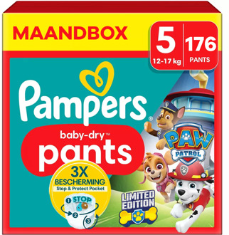 Pampers Baby-Dry Pants - Paw Patrol-editie - Maat 5 (12kg-17kg) - 176 Luiers - Maandbox