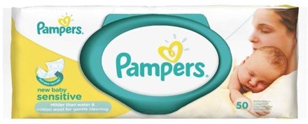 Pampers Billendoekjes - New Baby Sensitive Navulpak 50 Stuks