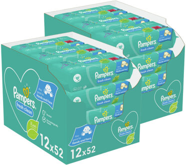 Pampers Fresh Clean - Billendoekjes - 1248 doekjes - 24 x 52