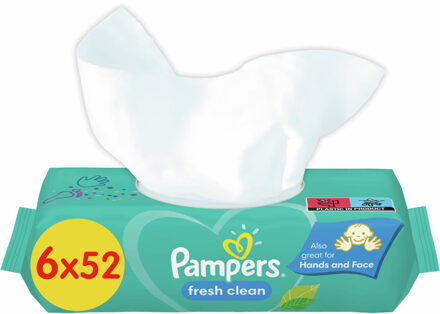 Pampers Fresh Clean - Billendoekjes - 312 doekjes - 6 x 52