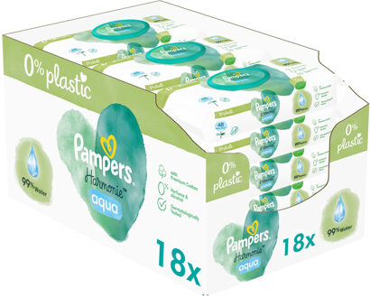 Pampers Harmonie Aqua - Billendoekjes - 864 doekjes - 18 x 48