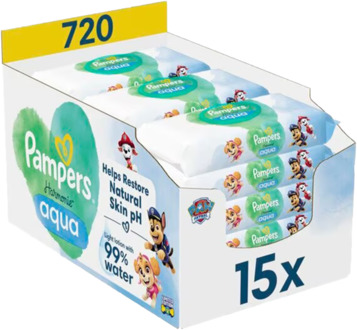 Pampers Harmonie Aqua - Billendoekjes - Paw Patrol - 15 x 48 stuks (720 doekjes)