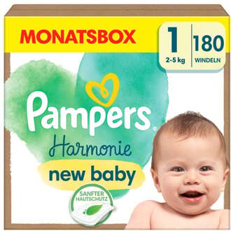 Pampers Harmonie - Maat 1 - Maandbox - 180 stuks - 2/5 KG