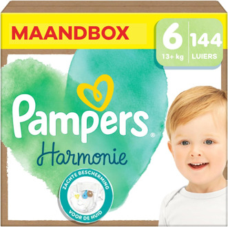 Pampers Harmonie - Maat 6 - Maandbox - 144 Stuks - 13+ kg