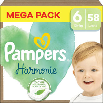 Pampers Harmonie - Maat 6 - Mega Pack - 58 luiers - 13+ KG