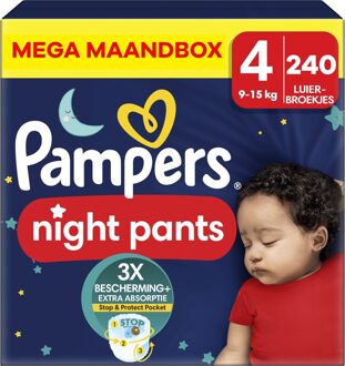 Pampers Night Pants - Maat 4 - Mega Maandbox - 240 stuks - 9/15 KG