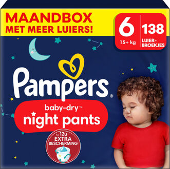 Pampers Night Pants - Maat 6 - Maandbox - 138 stuks - 15+ KG