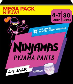 Pampers Ninjamas - Pyjama Pants Nacht - Meisje - 4/7 jaar - Mega Pack - 30 luierbroekjes