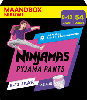 Pampers Ninjamas - Pyjama Pants Nacht - Meisje - 8/12 jaar - Maandbox - 54 luierbroekjes