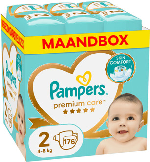 Pampers Premium Care - Maat 2 - Maandbox - 176 luiers - 4/8 KG