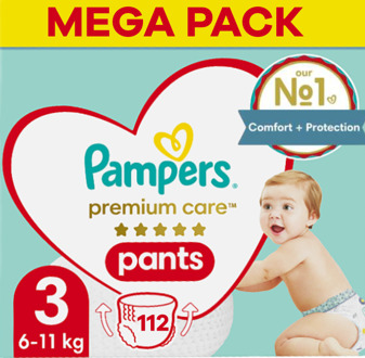 Pampers Premium Care Pants - Maat 3 - Mega Pack - 112 luierbroekjes - 6/11 KG