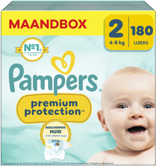 Pampers Premium Protection - Maat 2 - Maandbox - 180 Stuks - 4-8 kg