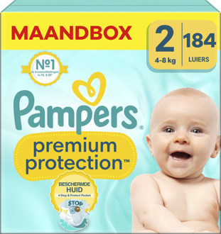 Pampers Premium Protection - Maat 2 - Maandbox - 184 Stuks - 4-8 kg