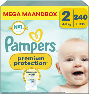 Pampers Premium Protection - Maat 2 - Mega Maandbox - 240 Stuks - 4-8 kg