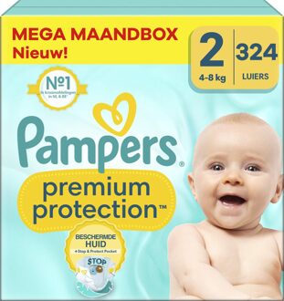 Pampers Premium Protection - Maat 2 - Mega Maandbox - 324 luiers - 4/8 KG