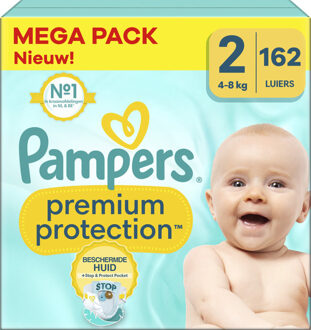 Pampers Premium Protection - Maat 2 - Mega Pack - 162 luiers - 4/8 KG