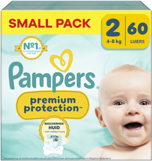 Pampers Premium Protection - Maat 2 - Small Pack - 60 Stuks - 4-8 kg