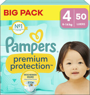 Pampers Premium Protection - Maat 4 - Big Pack - 50 luiers - 9/14 KG