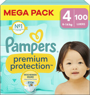 Pampers Premium Protection - Maat 4 - Mega Pack - 100 luiers - 9/14 KG