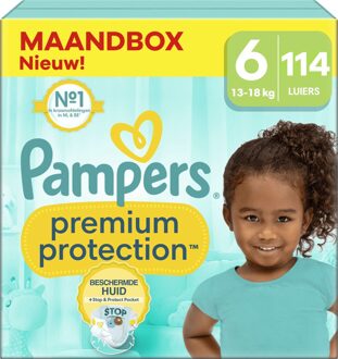 Pampers Premium Protection - Maat 6 - Maandbox - 114 luiers - 13/18 KG