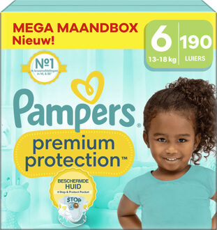 Pampers Premium Protection - Maat 6 - Mega Maandbox - 190 luiers - 13/18 KG
