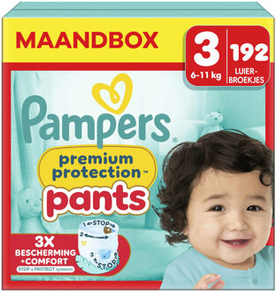 Pampers Premium Protection Pants - Maat 3 - Maandbox - 192 stuks - 6/11 KG