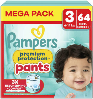 Pampers Premium Protection Pants - Maat 3 - Mega Pack - 64 stuks - 6/11 KG