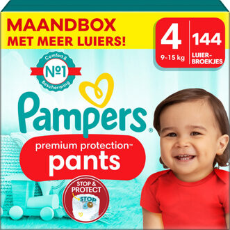 Pampers Premium Protection Pants - Maat 4 - Maandbox - 144 stuks - 9/15 KG