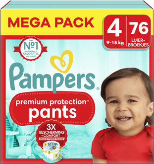 Pampers Premium Protection Pants - Maat 4 - Mega Pack - 76 stuks - 9/15 KG