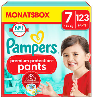 Pampers Premium Protection Pants - Maat 7 - Maandbox - 123 stuks - 17+ KG