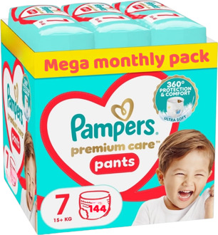 Pampers Premium Protection Pants - Maat 7 - Maandbox - 144 stuks - 17+ KG