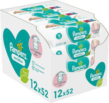 Pampers Sensitive - Billendoekjes - 624 doekjes - 12 x 52