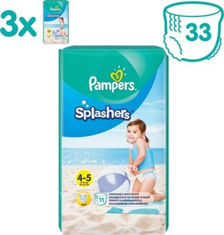 Pampers Splashers Wegwerpbare Zwemluiers - Maat 4-5 (9-15 kg) - 33 stuks - Voordeelverpakking